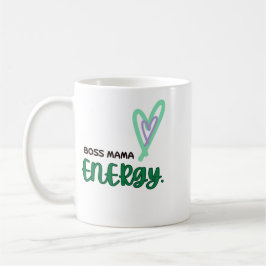Taza De Café Boss Ma Energy con corazones