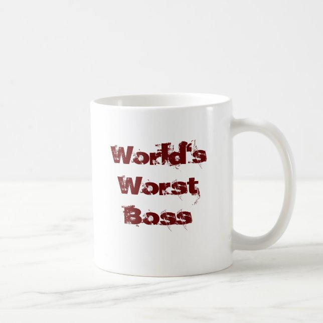 Taza De Café Boss peor del mundo (Derecha)