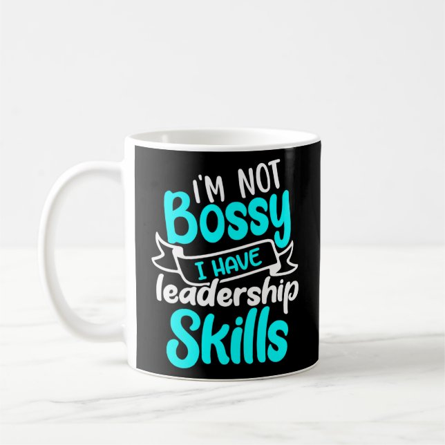 Taza De Café Bossy Despotic Skills Dominant Husband Wife Dad (Izquierda)