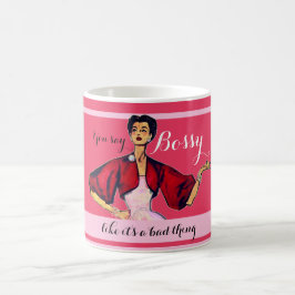 Taza De Café Bossy Gal Retro Pink