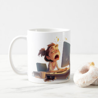 Taza De Café Bostezo por café! Por Ella