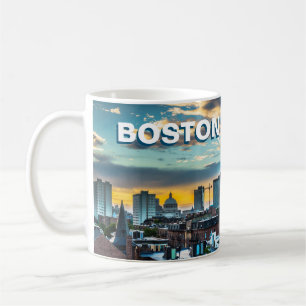 Taza de café Bosto Massachusetts Regalo de horizon