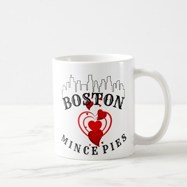 Taza De Café Boston ama a Mince Pies Cityscape (Derecha)