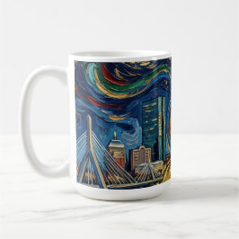 Taza De Café Boston Football Art 2026 Skyline Stadium Design