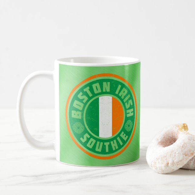 Taza De Café Boston Irish American Southie Mug (Con donut)