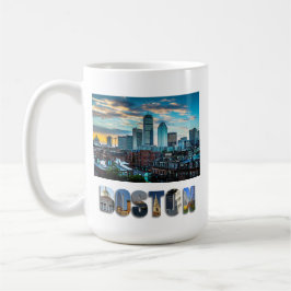 Taza De Café Boston Massachusetts City Skyline Travel Photo