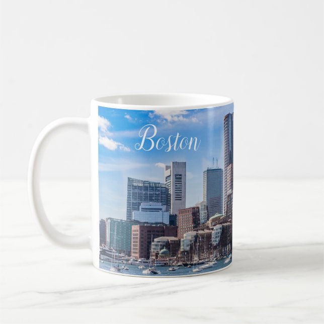 Taza De Café Boston Massachusetts Coffee Mug Waterfront (Izquierda)