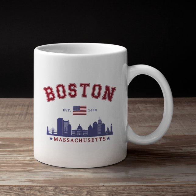 Taza De Café Boston Massachusetts Est. 1630 Travel (Subido por el creador)