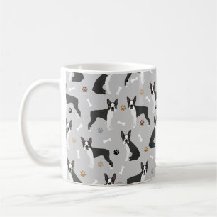 Taza De Café Boston Terrier Bones y Paws Coffee Mug