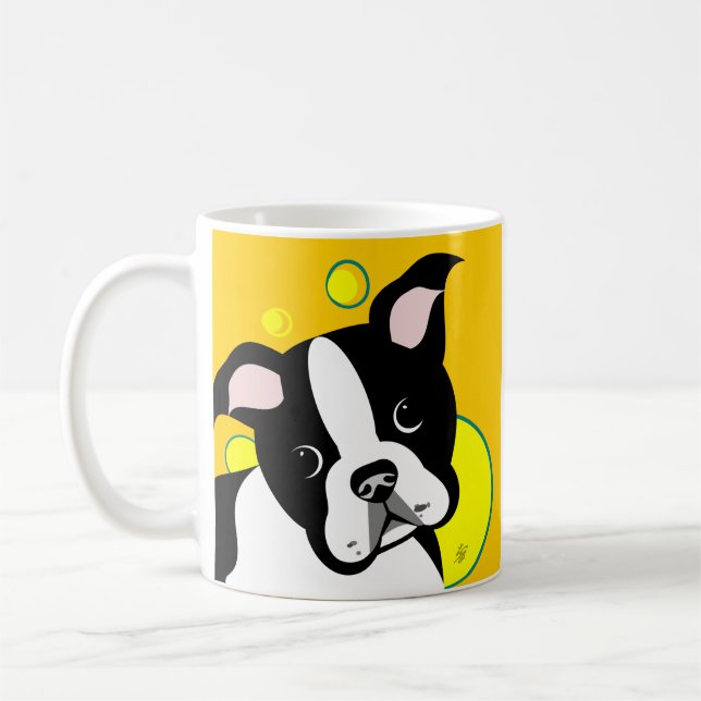 Taza De Café Boston Terrier Coffee Mug (Izquierda)