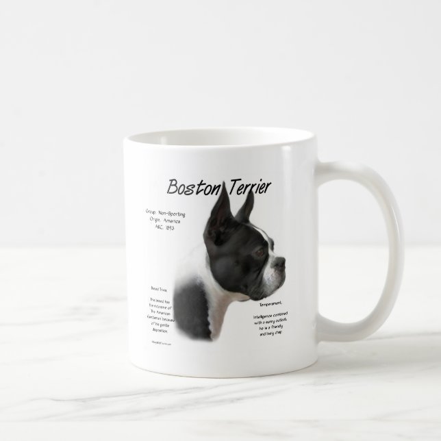 Taza De Café Boston Terrier Conoce a la Raza (Derecha)