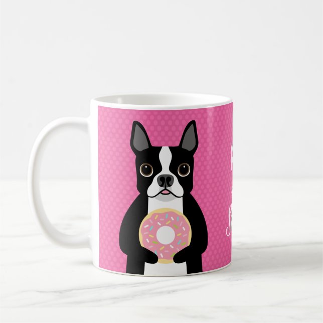 Taza De Café Boston Terrier Mugs (Izquierda)