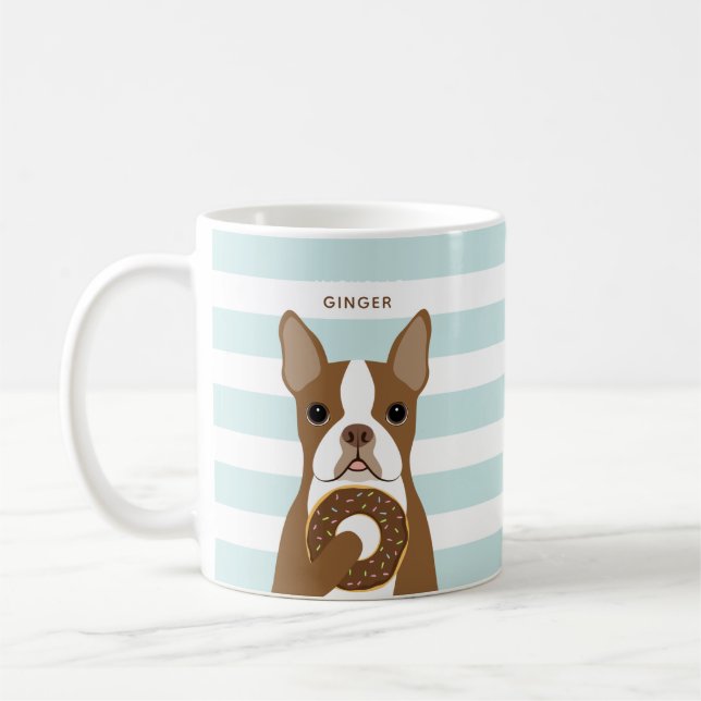 Taza De Café Boston Terrier Mugs (Izquierda)