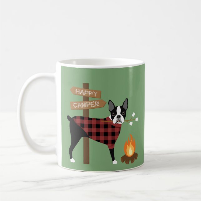 Taza De Café Boston Terrier Mugs (Izquierda)