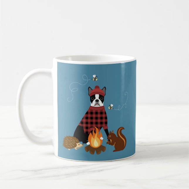 Taza De Café Boston Terrier Mugs (Izquierda)