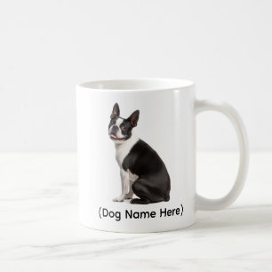 Taza De Café Boston Terrier Personalizado “Soy tu dueño”