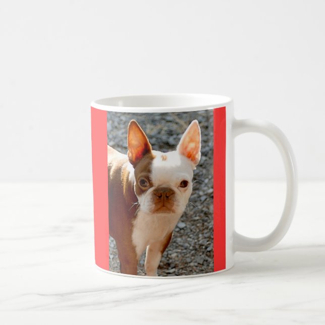 Taza De Café Boston Terrier w/Name (Derecha)