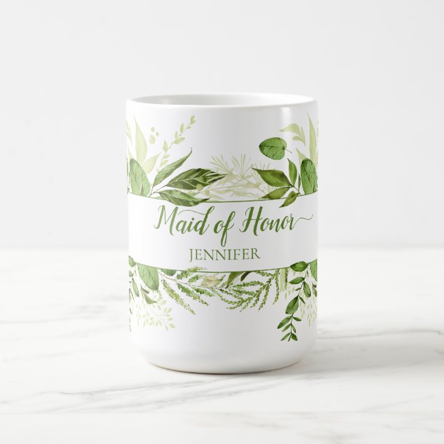 Taza De Café Botánica de bosques silvestres, empleada de Honor  (Centro)