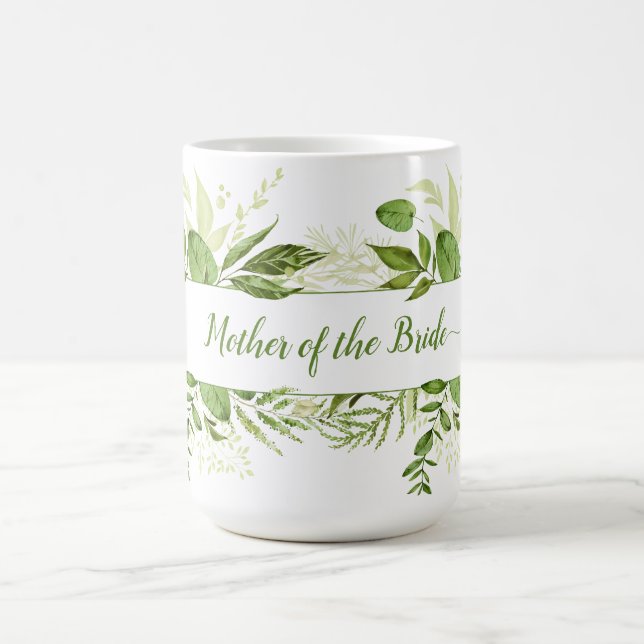 Taza De Café Botánica de bosques silvestres madre de la novia M (Centro)