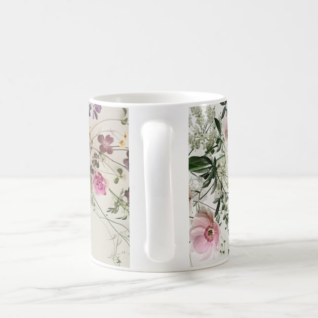 Taza de café botánica de prado de flores silvestre (Mango)