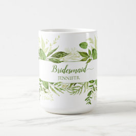 Taza De Café Botánica de Wildwoods Bridesmaid Mug