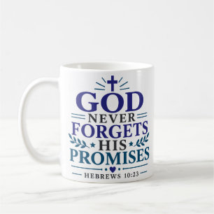 Taza De Café Botánica Escritural Dios Nunca Olvida Sus Promesas