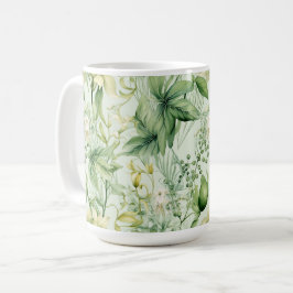 Taza De Café Botanical Green Foliage - New Home Gif