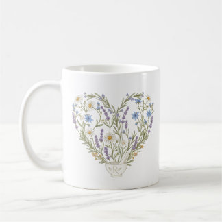 Taza De Café Botanical Heart Apothecary Pharmacy Flower