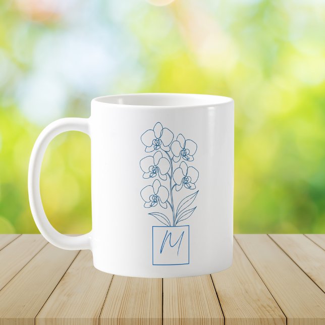 Taza De Café Botanical Line Art Monogram Cofee Mug (Subido por el creador)