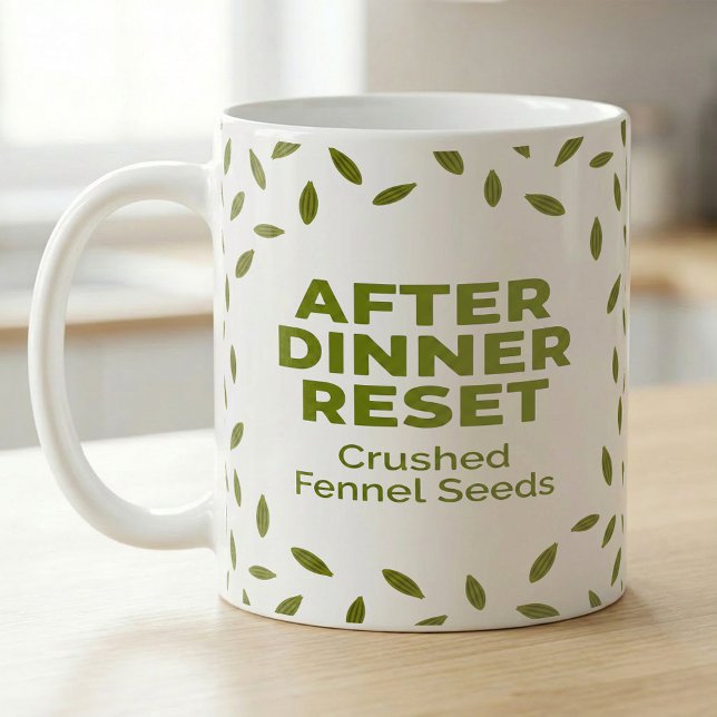 Taza De Café Botanical Pantry Label Fennel Recipe (Subido por el creador)