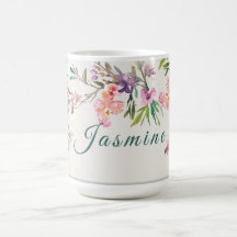 Botánico acuarela floral de primavera personalizad