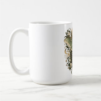 Taza de café botánico con magia de luna llena de l
