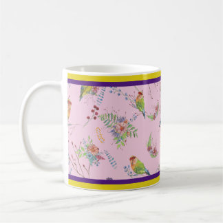 Taza De Café Botánico de Pájaros