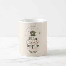 Taza de café botánico elegante - Escritorio inspir