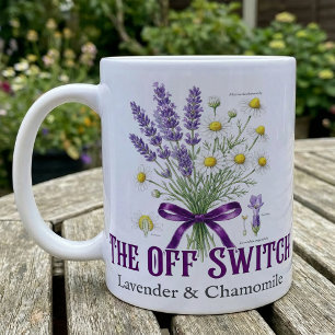 Taza De Café Botánico Lavanda Manzanilla Sueño Cottagecore