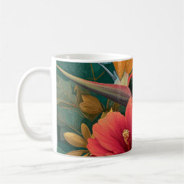 Taza de café botánico paraíso tropical