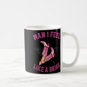 Taza De Café Botas de vaquera rosadas para soltera Me siento co