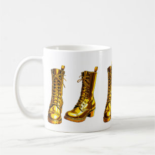 Taza De Café Botas Doradas