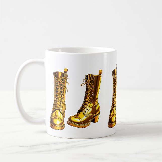 Taza De Café Botas Doradas (Izquierda)