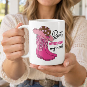 Taza De Café Botas Vaqueras Rosas de Vaquera Sassy Occidental