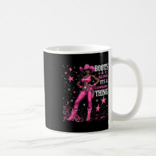 Taza De Café Botas y brillo, es cosa de vaqueras,Historia negra
