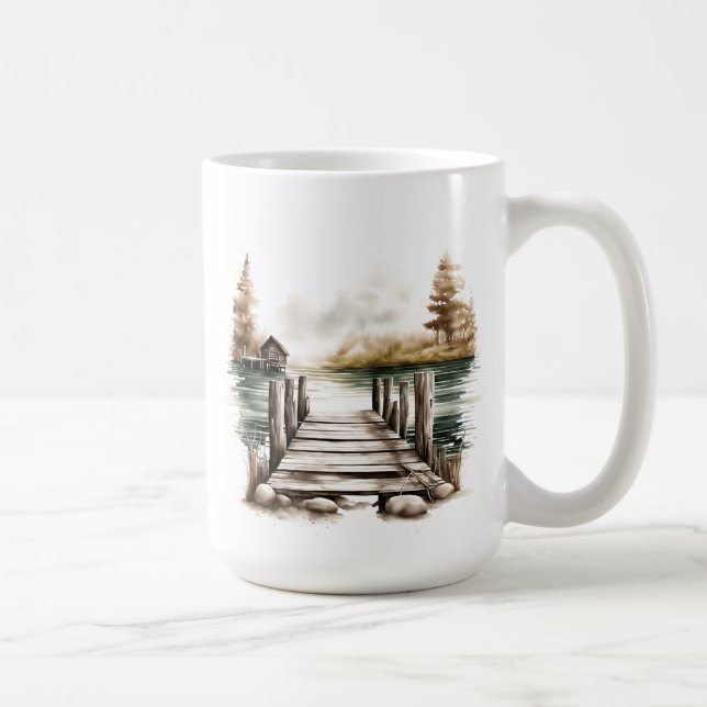 Taza De Café Bote Dock Mug (Derecha)