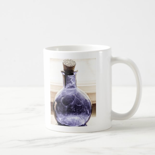 Taza De Café Botella Azul de Foto Antigua (Derecha)