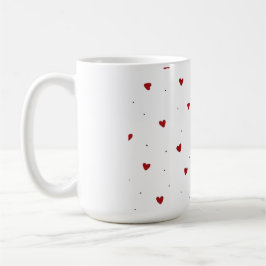 Taza De Café Botella de Agua Corazones Arcoíris Coloridos Solo