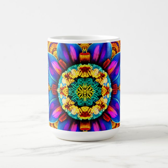Taza De Café Botella de agua Mandala Azul (Centro)