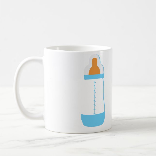 Taza De Café Botella de bebé azul (Izquierda)