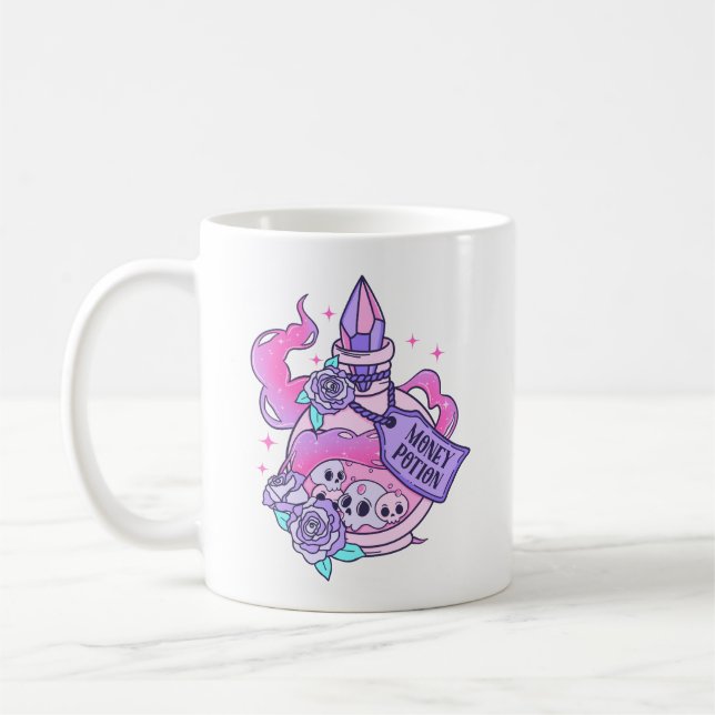 Taza De Café Botella de poción de halloween rosa (Izquierda)