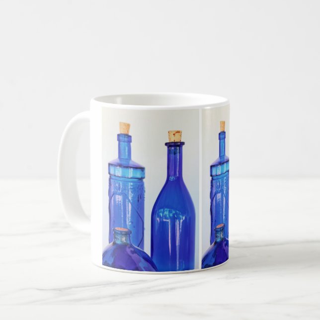 Taza De Café Botellas de vidrio azul (Anverso izquierdo)