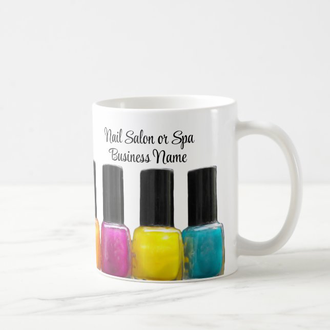 Taza De Café Botellas Nail Polaca coloridas, Salón Nail (Derecha)