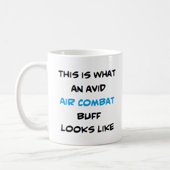 Taza De Café botón de combate aéreo, ávido (Izquierda)